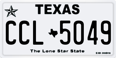 TX license plate CCL5049