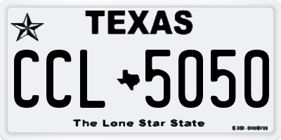 TX license plate CCL5050