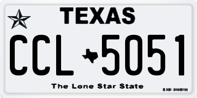 TX license plate CCL5051