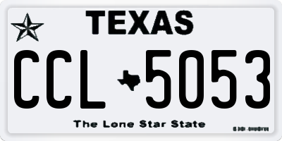 TX license plate CCL5053