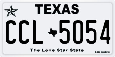 TX license plate CCL5054