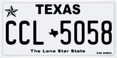 TX license plate CCL5058