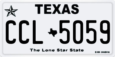 TX license plate CCL5059
