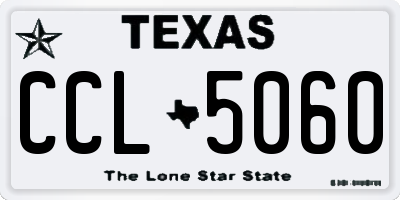 TX license plate CCL5060