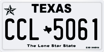 TX license plate CCL5061