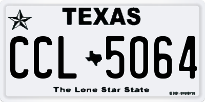 TX license plate CCL5064