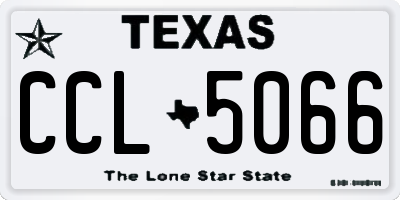 TX license plate CCL5066