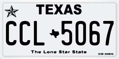 TX license plate CCL5067