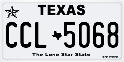 TX license plate CCL5068