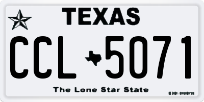 TX license plate CCL5071