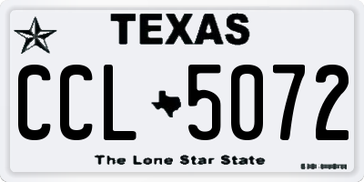 TX license plate CCL5072