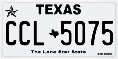 TX license plate CCL5075