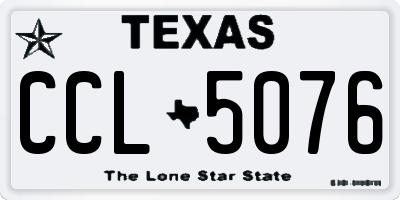 TX license plate CCL5076