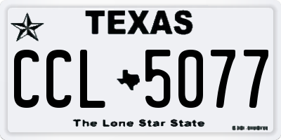 TX license plate CCL5077