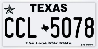 TX license plate CCL5078