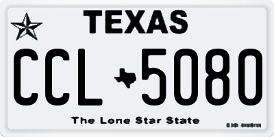 TX license plate CCL5080