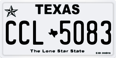 TX license plate CCL5083