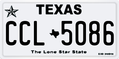 TX license plate CCL5086