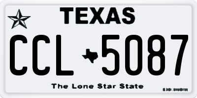 TX license plate CCL5087