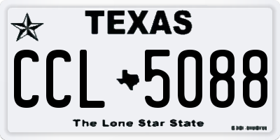 TX license plate CCL5088