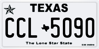 TX license plate CCL5090