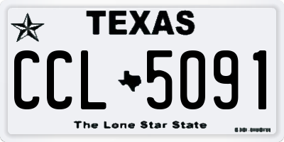 TX license plate CCL5091