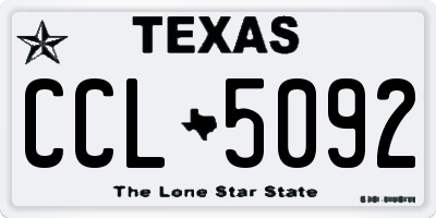 TX license plate CCL5092