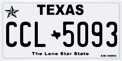 TX license plate CCL5093