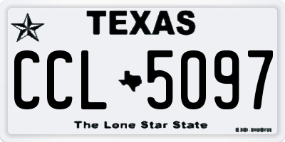 TX license plate CCL5097
