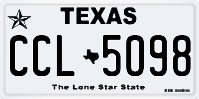 TX license plate CCL5098