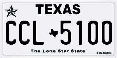 TX license plate CCL5100