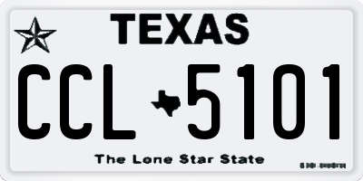 TX license plate CCL5101