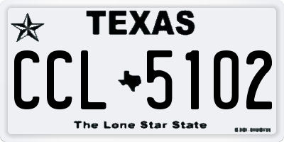 TX license plate CCL5102