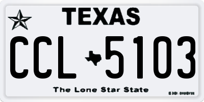 TX license plate CCL5103