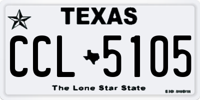 TX license plate CCL5105