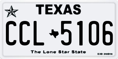 TX license plate CCL5106