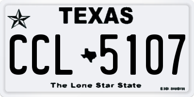 TX license plate CCL5107