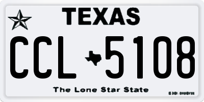 TX license plate CCL5108