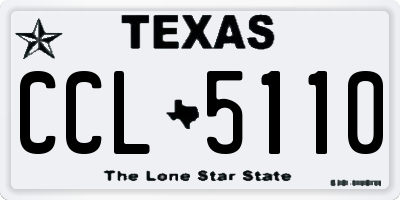 TX license plate CCL5110