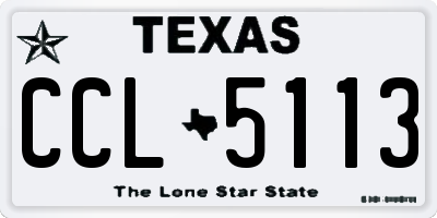 TX license plate CCL5113