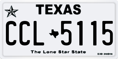 TX license plate CCL5115