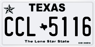 TX license plate CCL5116