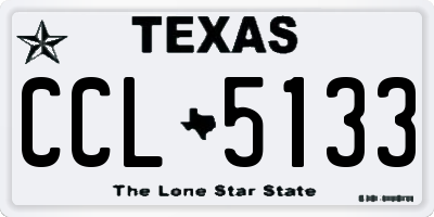 TX license plate CCL5133
