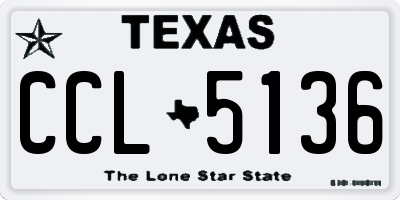 TX license plate CCL5136