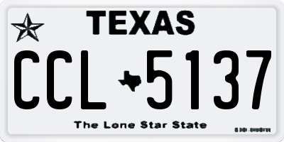 TX license plate CCL5137