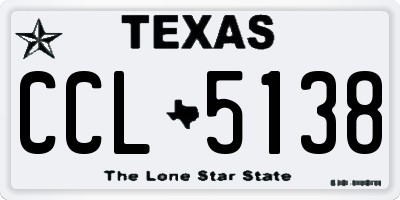 TX license plate CCL5138