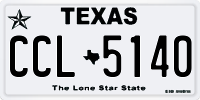 TX license plate CCL5140
