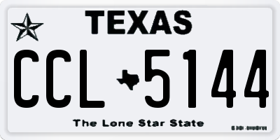 TX license plate CCL5144