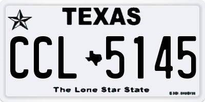 TX license plate CCL5145