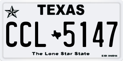 TX license plate CCL5147